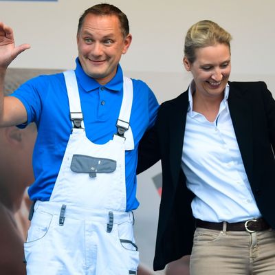 Tino Chrupalla und Alice Weidel: Spitzenduo der Rechtsaußen-Partei AfD. 
