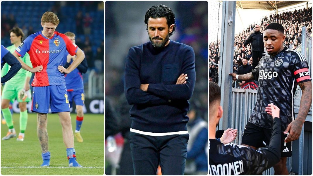 Drei verschiedene Klubs, ein gemeinsames Leid: Sowohl der FC Basel als auch Olympique Lyon und Ajax Amsterdam stecken tief in der Krise.
