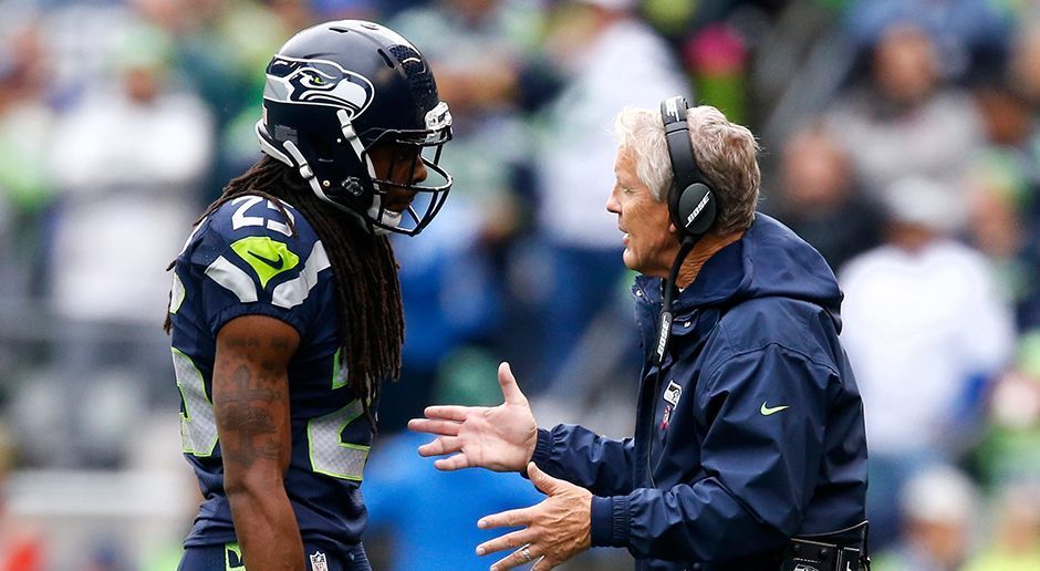 
                <strong>Der Teamplayer</strong><br>
                Richard Sherman gilt nicht nur als wichtiger Bestandteil der Legion of Boom, er ist auch Teamplayer, Motivator und Sprachrohr seiner Defensiv-Kollegen. Kaum ein Spieler polarisiert in der NFL so wie Sherman. Zugegeben, damit sammelt der Cornerback nicht immer Sympathien, ist bei seinen Teamkameraden dafür jedoch umso beliebter.
              