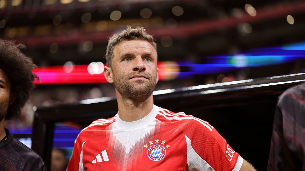 05.07.2025, FIFA Club World Cup 2025, Viertelfinale, Paris St. Germain - FC Bayern München, im Mercedes-Benz Stadium (Atlanta, GA), Thomas Müller (FC Bayern München) nachdenklich *** 05 07 2025, FI...