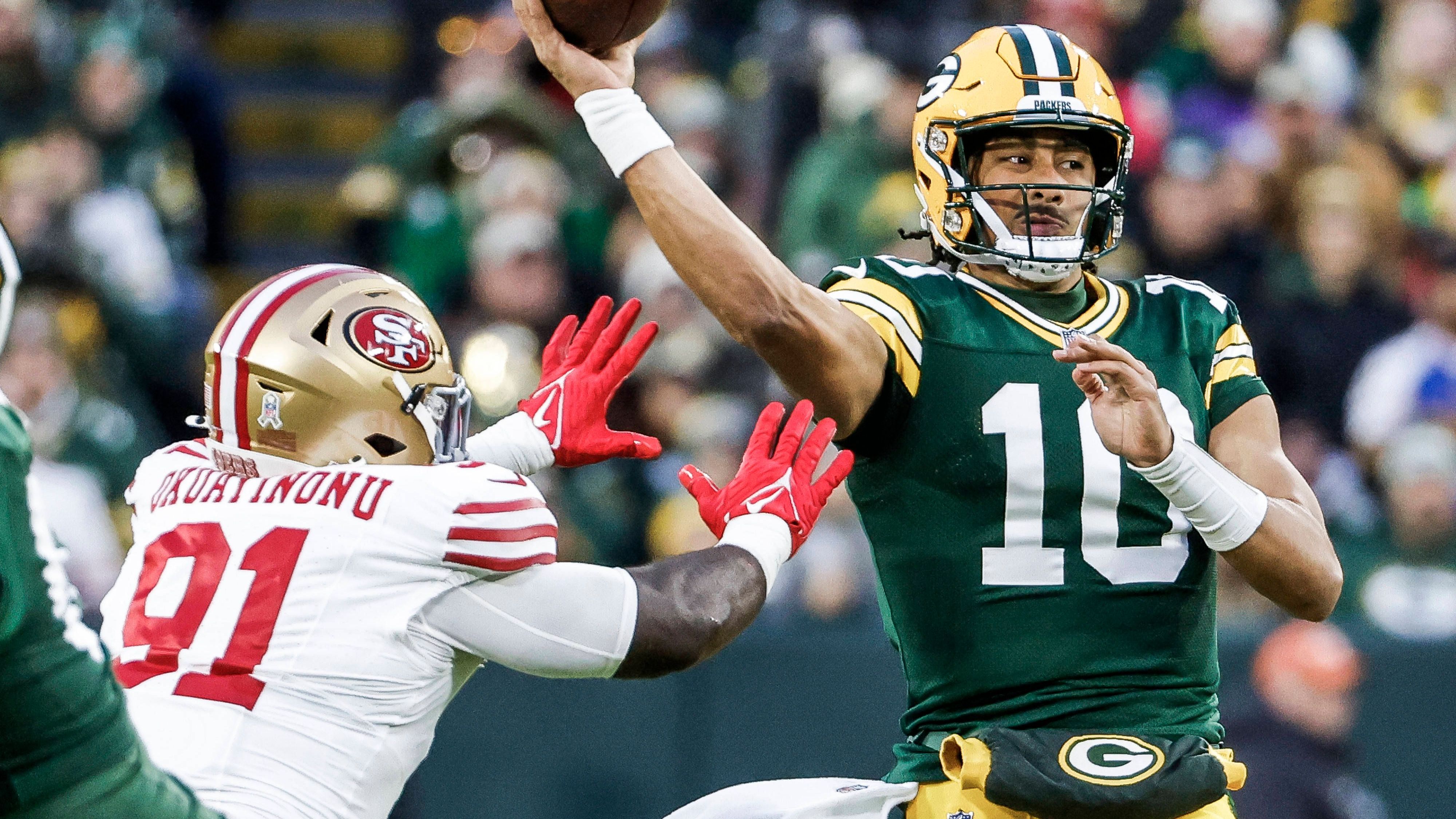 <strong>Platz 8 (geteilt): Green Bay Packers</strong>&nbsp;<br>Playoffs: 95 Prozent<br>Division-Titel: unter 1 Prozent<br>First-Round-Bye: unter 1 Prozent<br>Super-Bowl-Sieg: 5 Prozent