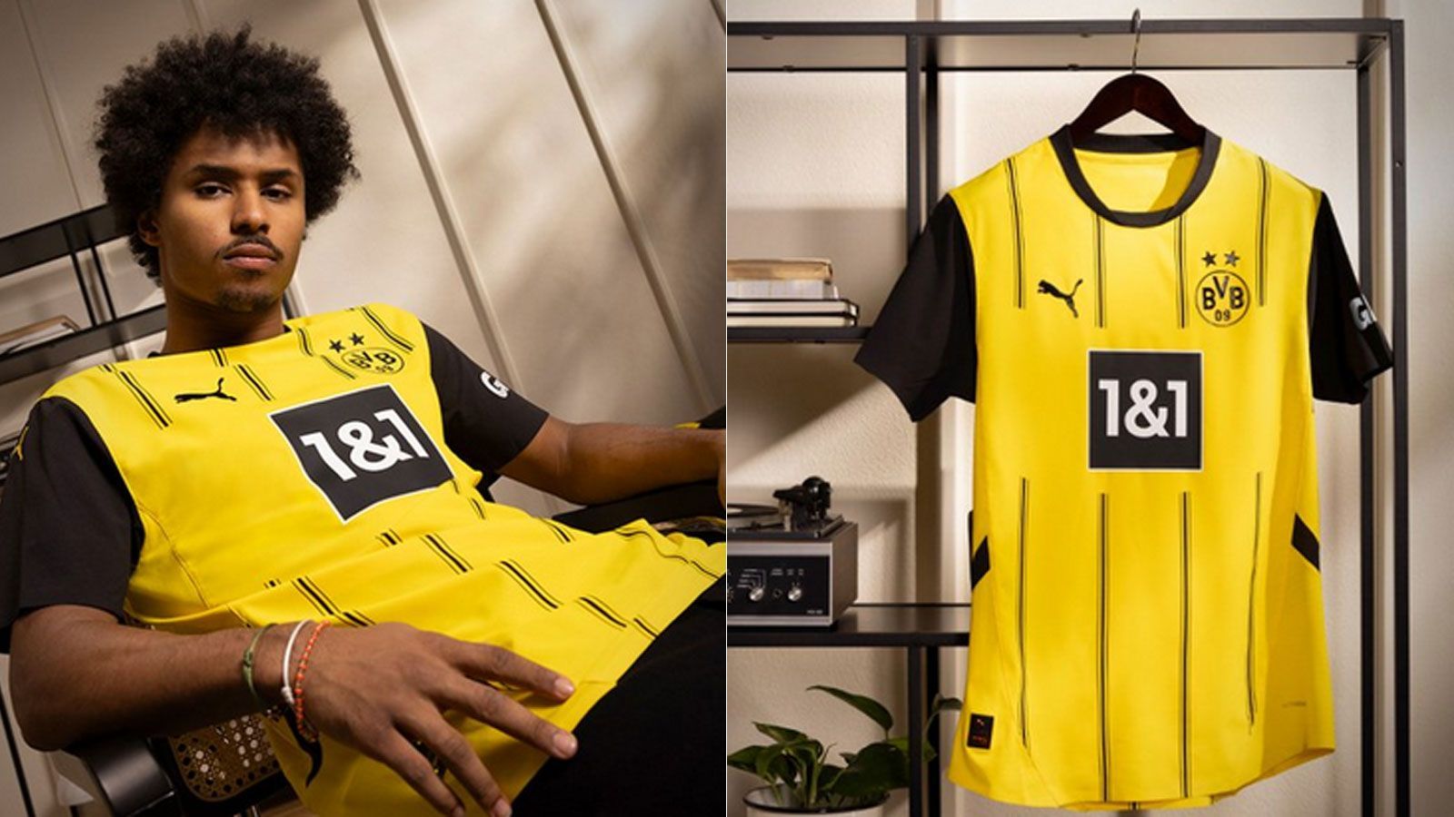 <strong>Borussia Dortmund</strong><br>Und hier lungert Karim Adeyemi vor der Kamera herum. Auch am Haken macht das schwarz-gelbe Trikot zweifellos eine gute Figur.