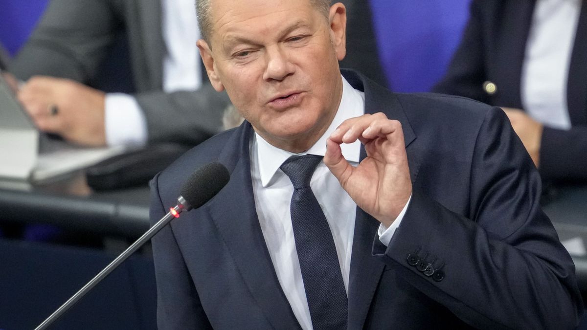 Olaf Scholz während der Regierungsbefragung 