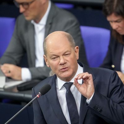 Olaf Scholz während der Regierungsbefragung 