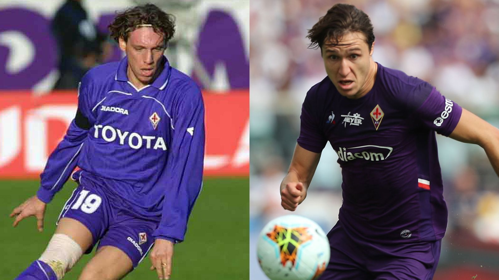 
                <strong>Enrico und Federico Chiesa (AC Florenz)</strong><br>
                Von 1999 bis 2002 schnürte Enrico Chiesa die Schuhe für Serie-A-Klub Florenz. In dieser Ära holte der Stürmer mit dem Verein aus der Toskana ein Mal den italienischen Pokal. Auch er hat, wie so viele Fußballer, ihren Söhnen das fußballerische Talent in die Wiege gelegt, denn Federico Chiesa ist mittlerweile längst selbst ein Star. Der 24-Jährige schaffte bei Florenz einst seinen Durchbruch und machte die ersten Schritte als Profi eben bei jenem Klub, bei dem auch schon Jahre zuvor sein Vater kickte. Heute ist Chiesa unter anderem Europameister und steht bei Juventus Turin unter Vertrag. 
              