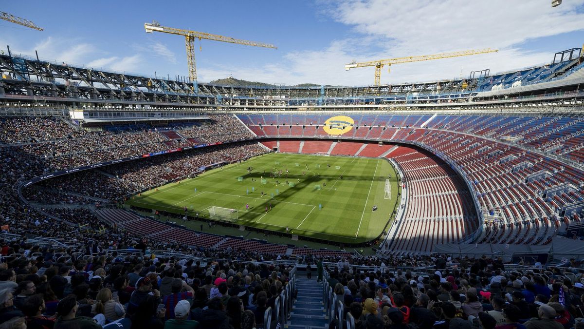 Trainiert hat Barca schon im neuen Camp Nou