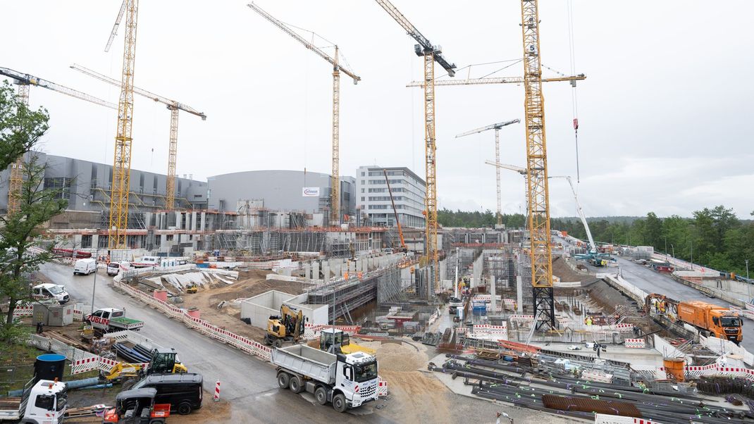 Die Großbaustelle von Infineon in Dresden