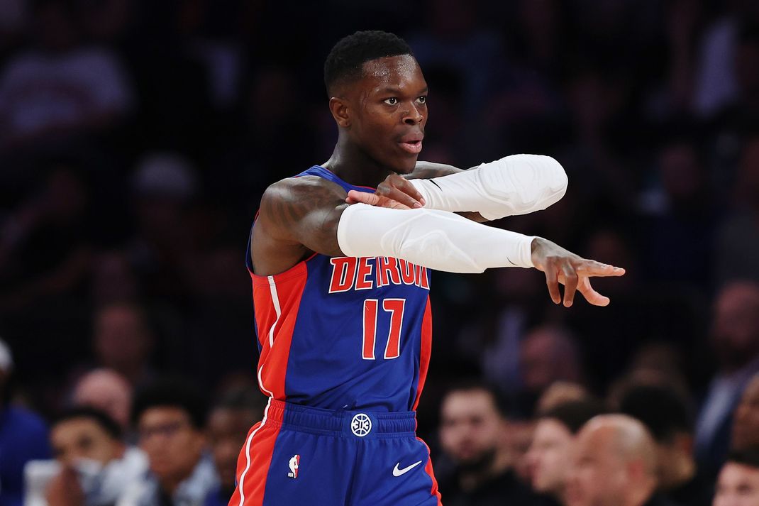 Dennis Schröder (im Trikot der Detroit Pistons)