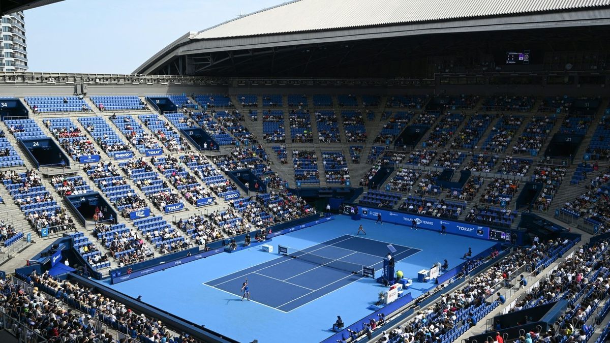 Das Tennisstadion von Tokio