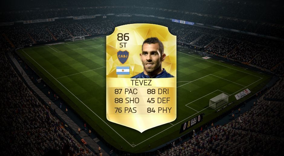 
                <strong>Carlos Tevez – FIFA 16</strong><br>
                Tevez FIFA 16-Karte sorgte für Freude bei der Community. Viele Spieler hatten erwartet, dass sein Wechsel in eine kleine Liga, zu einer automatischen Zurückstufung der Werte führen würde. Stattdessen erhielt Tevez sogar ein kleines Upgrade.
              