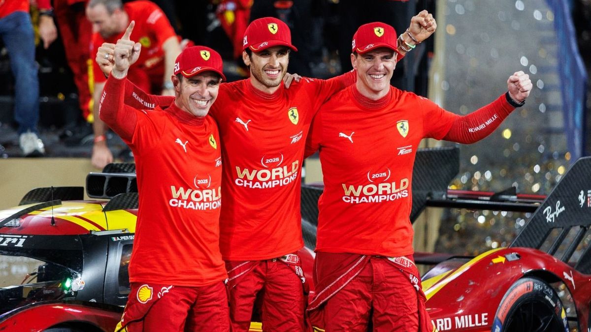 Die Hypercar-Weltmeister 2025: Alessandro Pier Guidi, Antonio Giovinazzi, James Calado