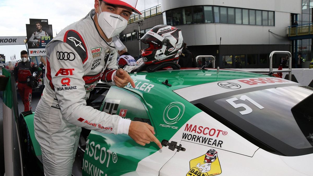 Nico Müller mit "Baby on Board"-Aufkleber