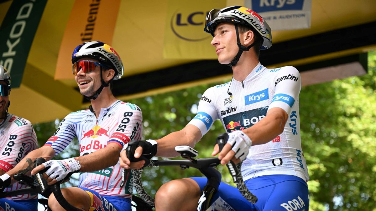 Roglic (l.) mit Lipowitz
