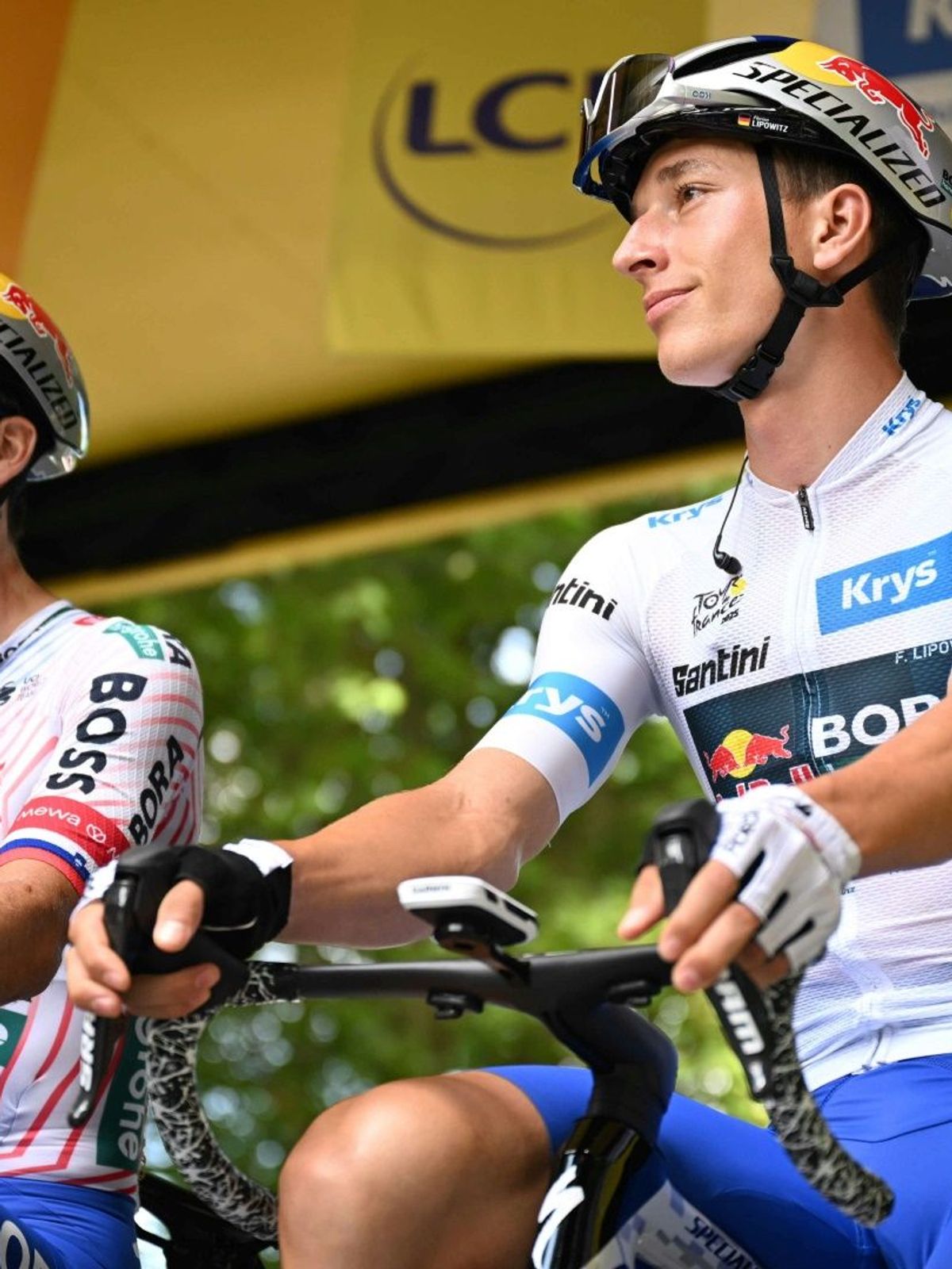 Roglic (l.) mit Lipowitz