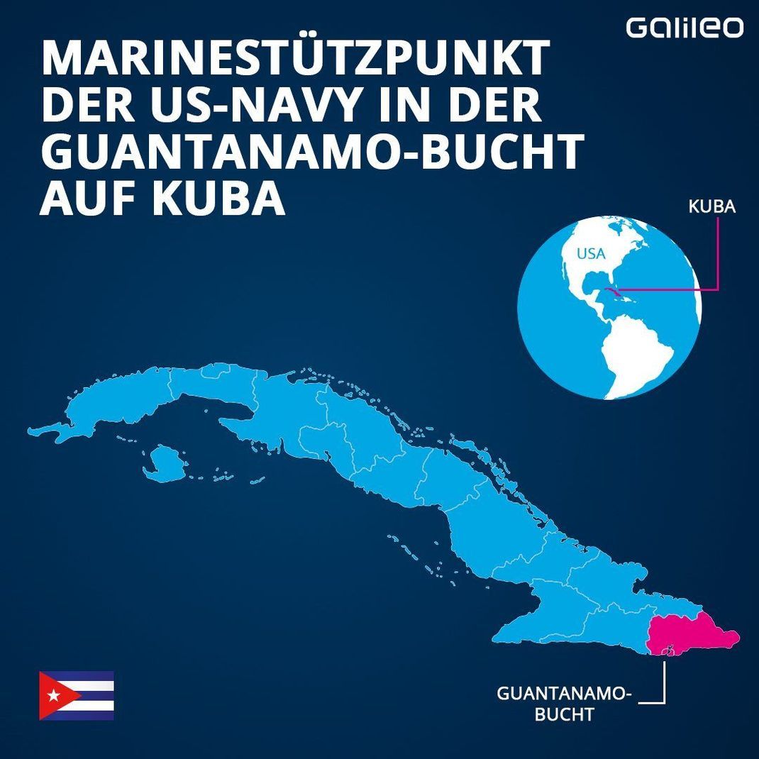 Marinestützpunkt der US-Navy in der Guantanamo-Bucht auf Kuba