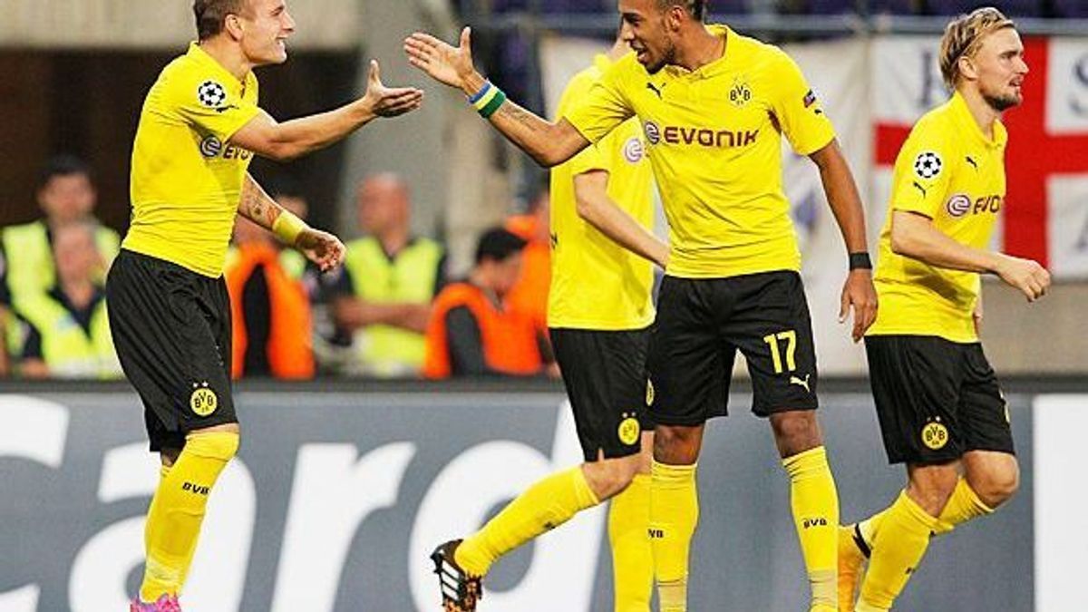 Borussia Dortmund Jubel Immobile Aubameyang