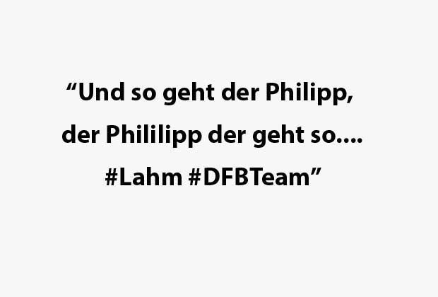
                <strong>Lahm-Rücktritt: So reagiert das Netz</strong><br>
                Da haben wohl einige den "Gaucho-Dance" der vergangenen Tage noch nicht vergessen. Heute geht der Philipp, allerdings in DFB-Rente.
              