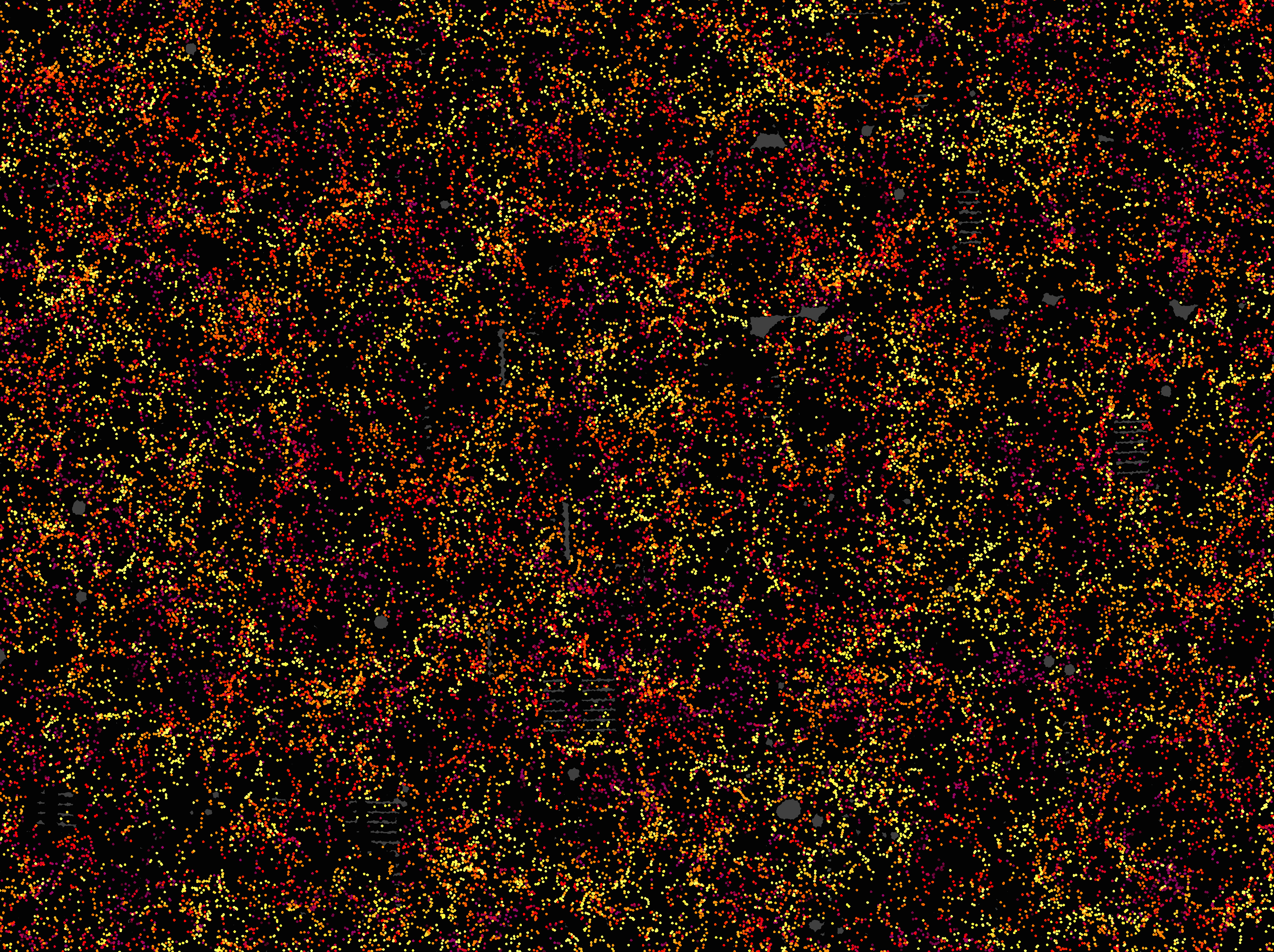 Ein Ausschnitt des Universums, jeder Punkt eine Galaxie, etwa 6 Milliarden Jahre in der Vergangenheit. Für solche Erkenntnisse benötigen die Astronomen immer größere Teleskope. Hier ein Überblick. 