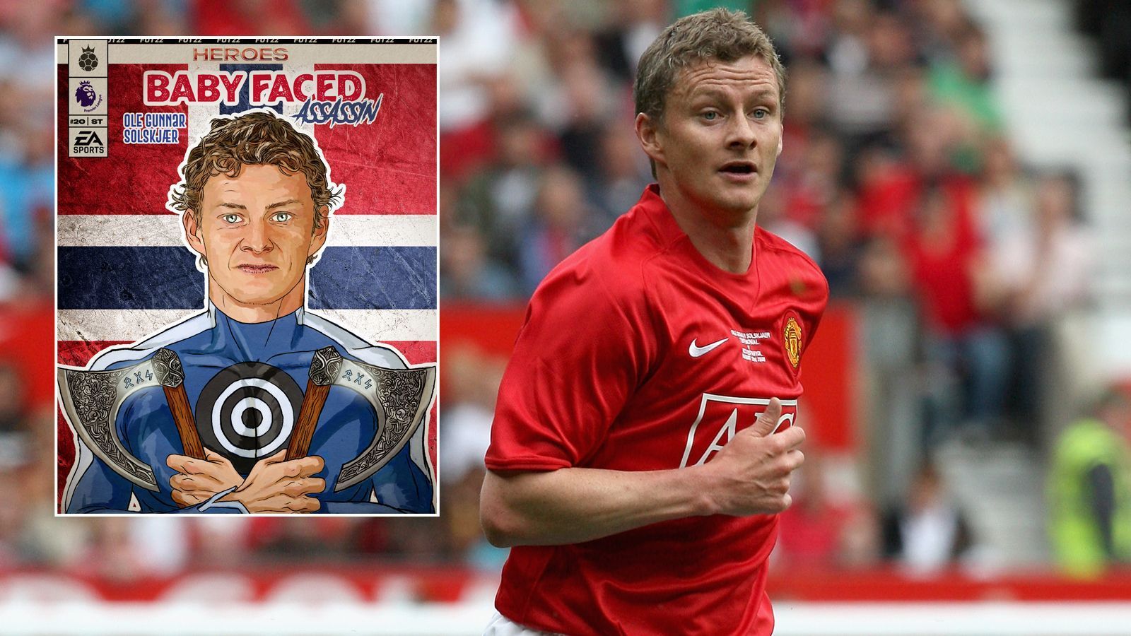 
                <strong>Ole Gunnar Solskjaer</strong><br>
                &#x2022; Gesamtstärke: 86 - <br>&#x2022; Nationalität: Norwegen - <br>&#x2022; Position: Mittelstürmer - <br>&#x2022; Vereine als Aktiver: Manchester United, Molde FK<br>
              