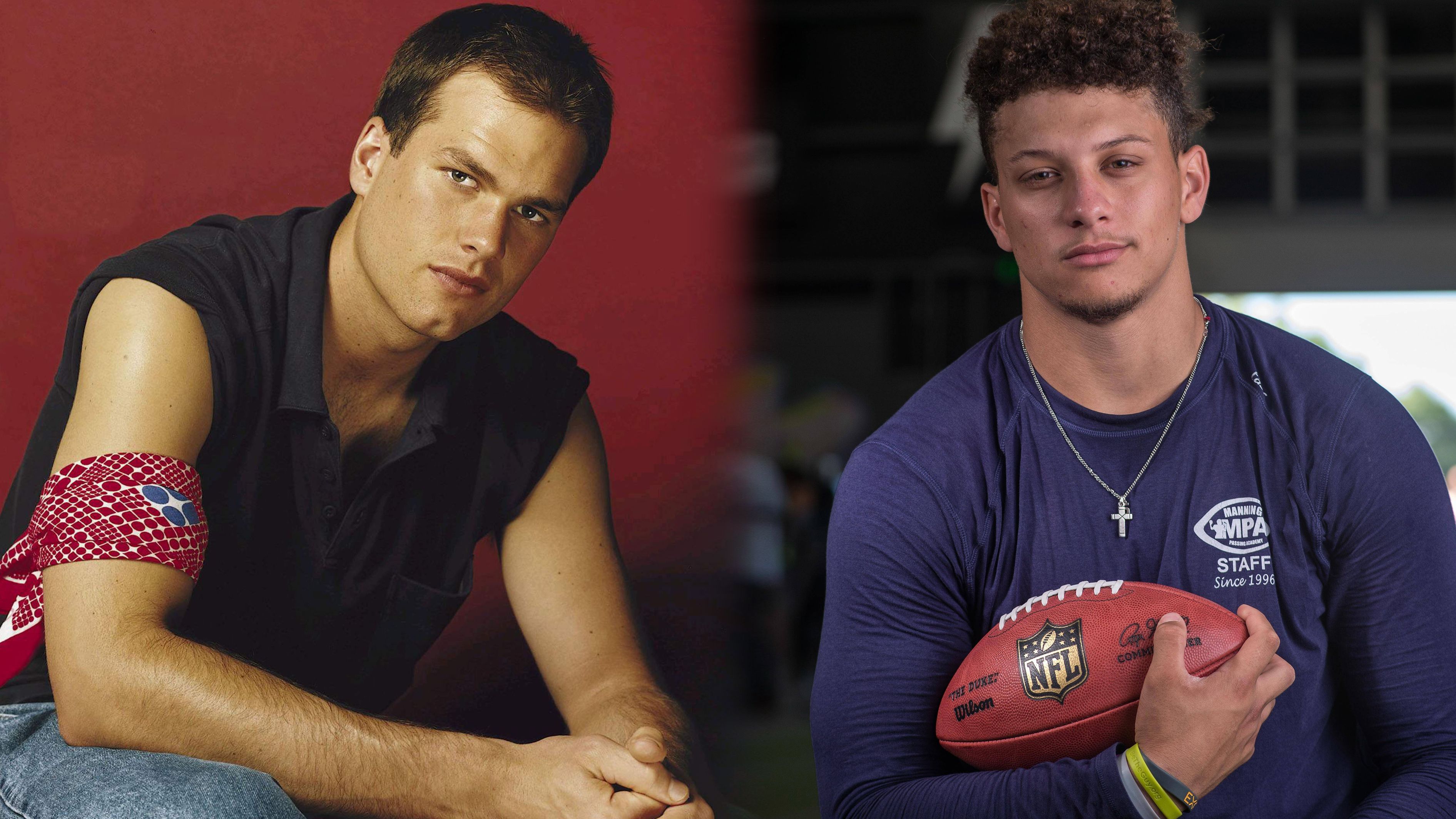 <strong><em>Die ersten sieben Jahre: Brady vs Mahomes im Vergleich</em></strong><br> <em>Ist Patrick Mahomes auf den Spuren des GOAT, Tom Brady? Oder übertrifft er den Greatest Of All Time sogar bereits?&nbsp;<strong>ran</strong>&nbsp;hat einen Blick auf die ersten sieben Jahre der beiden Superstar-Quarterbacks in der NFL geworfen. Da beide in ihrer ersten Spielzeit kaum zum Einsatz kamen, zählen die Zahlen erst ab Jahr zwei. Bei Tom Brady von 2001 bis 2007, bei Patrick Mahomes von 2018 bis zur laufenden Saison 2024. Es wird deutlich: Mahomes ist da etwas ganz Großem auf der Spur.</em>