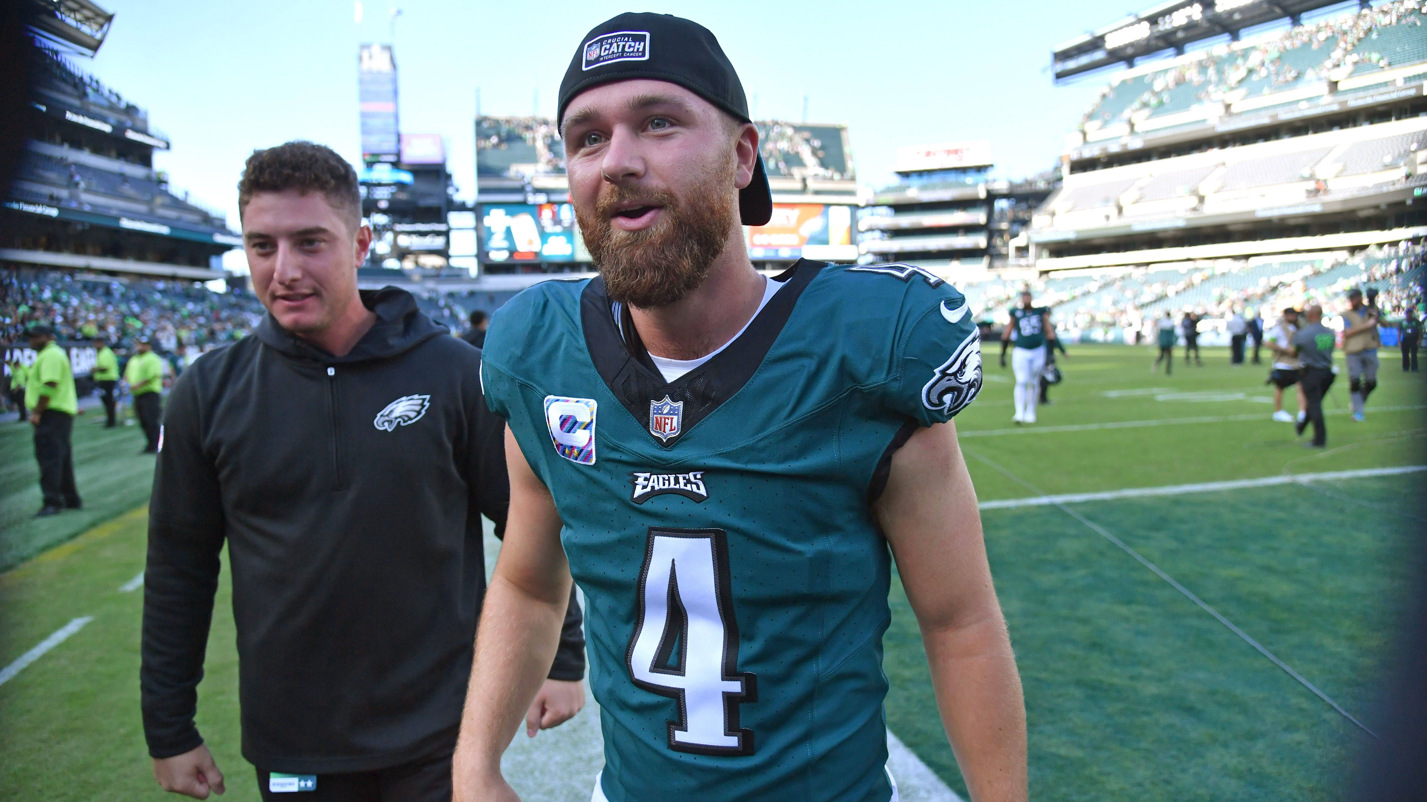 <strong>Platz 13: Jake Elliott (Philadelphia Eagles)</strong><br>- Field-Goal-Quote: 90 Prozent (18/20) / Längstes: 61 Yards<br>- Extrapunkt-Quote: 96,3 Prozent (26/27)<br>- Erzielte Punkte: 80