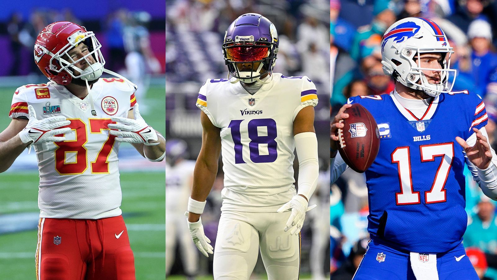 
                <strong>Mahomes/Kelce, Allen/Diggs, Cousins/Jefferson - Die besten Kombos der NFL </strong><br>
                Kaum eine Sache ist in der NFL wichtiger als eine Top-Connection zwischen Quarterback und Receiver bzw Tight End. ran hat sich alle Teams der NFL angeschaut und zeigt euch die beste QB/Receiver-Kombo jeder Mannschaft.
              