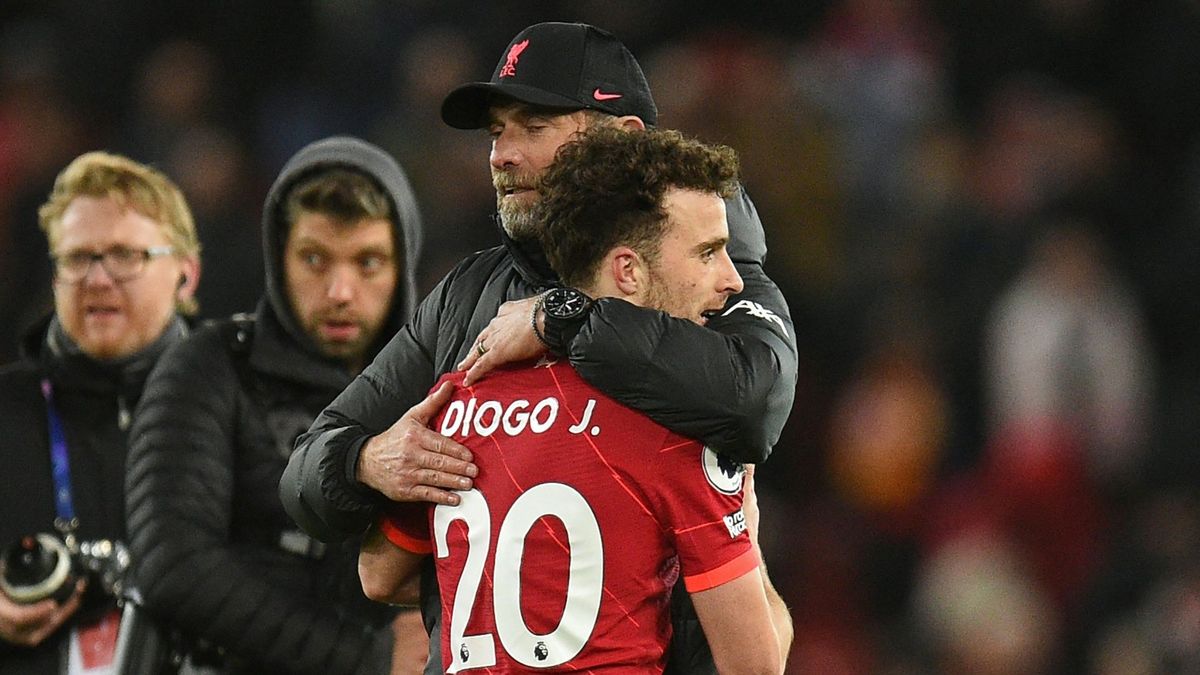 Klopp und Jota während ihrer Zeit in Liverpool