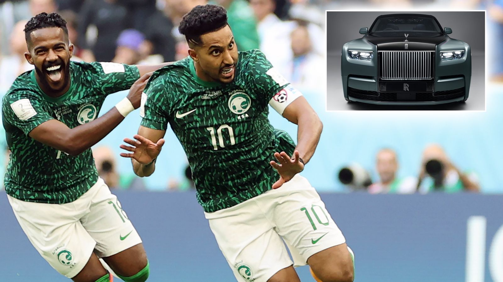 
                <strong>Saudi-Stars bekommen Rolls Royce als Geschenk nach Sieg gegen Argentinien</strong><br>
                Nach dem historischen Sieg Saudi-Arabiens bei der WM in Katar gegen Argentinien (2:1) zeigte sich Kronprinz Mohammed bin Salman äußerst großzügig den Spielern gegenüber. Diese erhalten laut "CNN Indonesia" vom saudi-arabischen Thronfolger als Anerkennung für ihre große Leistung jeweils einen Rolls Royce Phantom. Das Luxusauto hat einen Wert von rund 500.000 Euro. Auch bei der WM 1994, als Saudi-Arabien durch einen 1:0-Sieg gegen Belgien zum bislang einzigen Mal in die K.o.-Phase einer Endrunde kam, soll es als Dankeschön einen Rolls Royce für den damaligen Torschützen Saeed Al-Owairan gegeben haben - dieses Mal bekommen nach dem Argentinien-Coup alle Spieler einen.
              