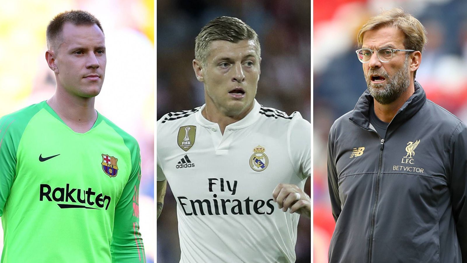 
                <strong>Die Deutschen in der Champions League</strong><br>
                16 deutsche Spieler und Trainer, die aktuell nicht bei Bundesliga-Vereinen unter Vertrag stehen, wollen in der Saison 2018/19 die Königsklasse aufmischen. Die meisten Kicker sind etablierte Nationalspieler, die beiden Trainer Klopp und Tuchel konnten ihre einzigen Titel mit Borussia Dortmund gewinnen. ran.de stellt alle 16 vor.
              