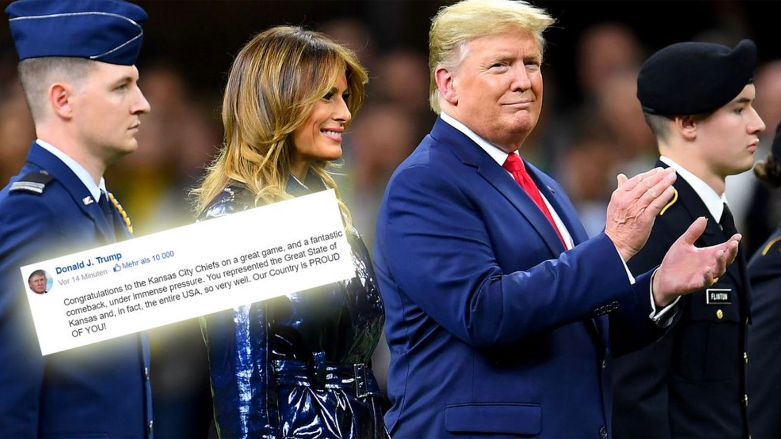 
                <strong>Verlierer: Donald Trump</strong><br>
                Selbst nach einem Super Bowl schafft es US-Präsident zielgerichtet, ein Fettnäpfchen mitzunehmen. Er gratulierte den Kansas City Chiefs nach dem Sieg gegen die San Francisco 49ers, schrieb aber unter anderem: "Ihr habt den Bundesstaat Kansas toll repräsentiert." Kansas City liegt aber in Missouri. Der Präsident löschte den Tweet schnell und sendete einen korrigierte Fassung, doch da war es schon zu spät. Die Original-Mitteilung hatte im Internet längst die Runde gemacht. 
              