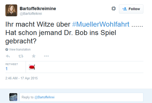 
                <strong>Twitterreaktionen auf das Müller-Wohlfahrt-Aus</strong><br>
                Kauft der FCB nun dem Dschungelcamp die Stars weg?
              