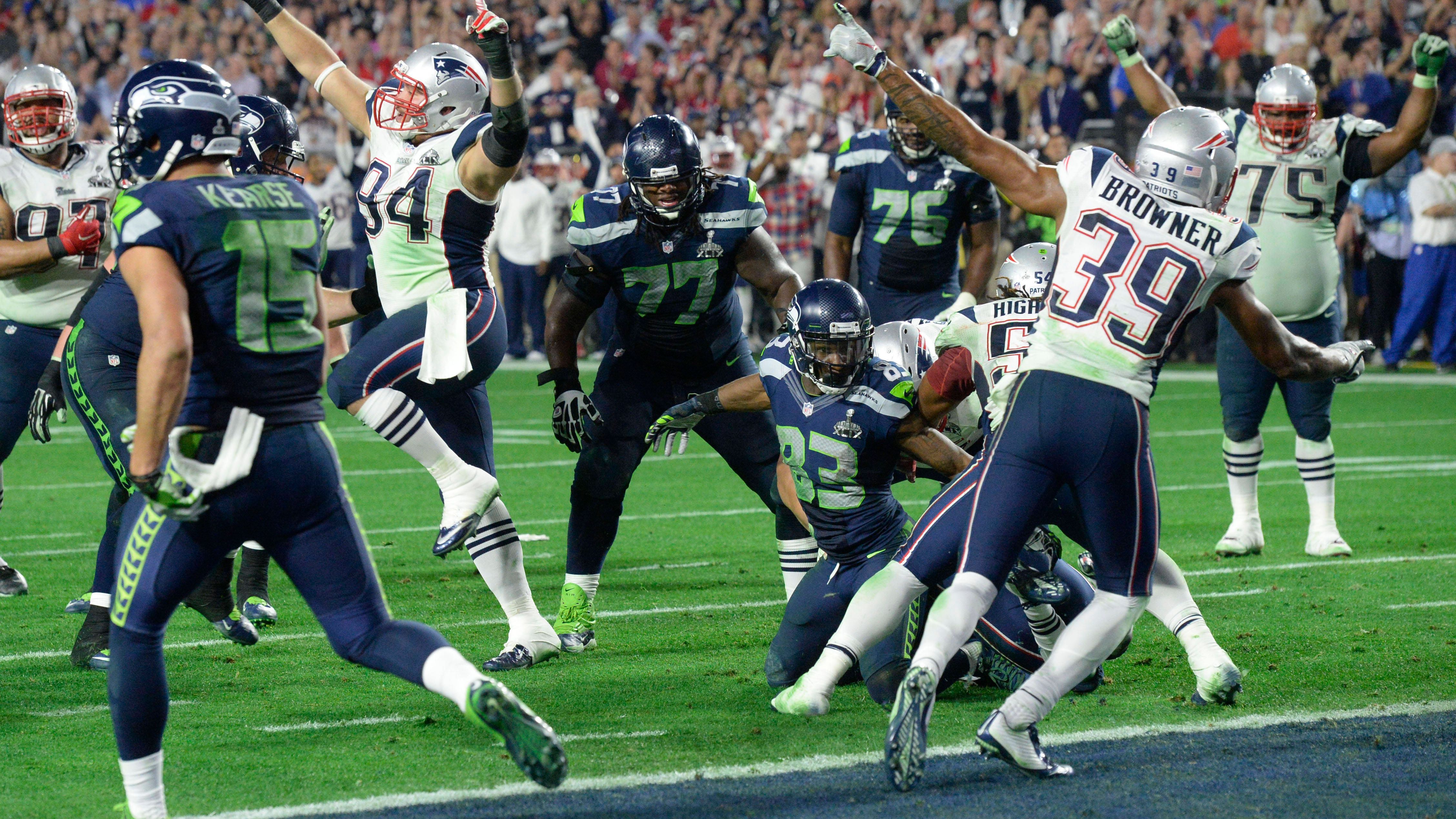 <strong>2015 - Super-Bowl-Sieg<br></strong>Ein Super Bowl, der wohl noch sehr lange in Erinnerung bleiben wird. Die Patriots gewannen den Super Bowl mit einer Interception von Malcolm Butler kurz vor Ende an der eigenen ein-Yard-Linie gegen die Seahawks mit 28:24. Es war der erste Triumph für die Mannschaft aus Foxborough nach zehn Jahren Durststrecke.