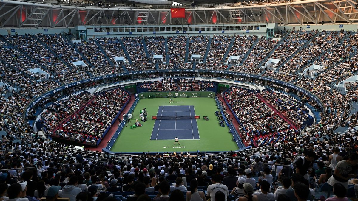 Tennisarena beim Masters in Shanghai