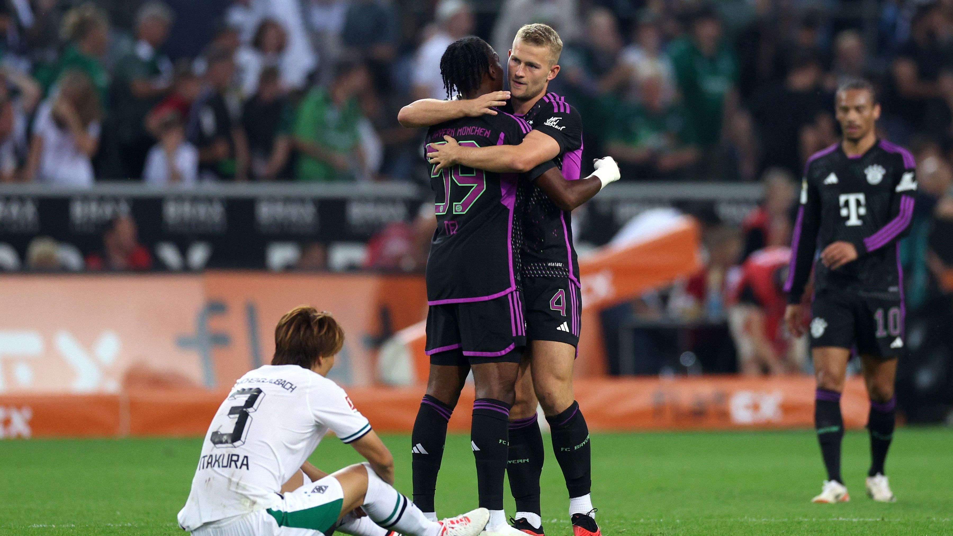 <strong>Siegesserie zum Saisonauftakt</strong><br>Die Münchner trotzten den gescheiterten Last-Minute-Transfers, gewannen in Gladbach (2:1) nach dem Deadline Day auch das dritte Bundesliga-Spiel in Folge und starteten damit sportlich standesgemäß in die Saison 2023/24.