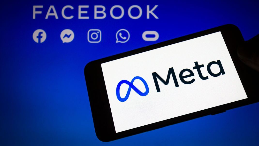Das Logo von Meta, der Dachmarke des Facebook-Konzerns