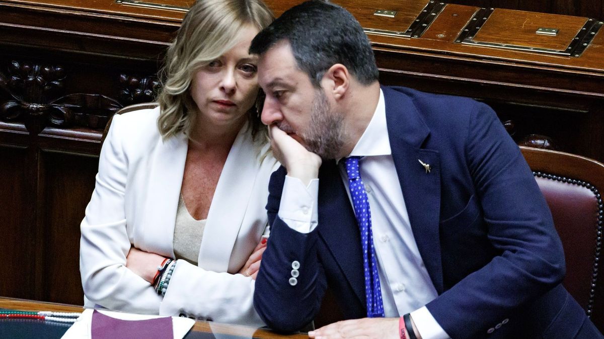 Italienische Ministerpräsidentin Meloni mit Minister Salvini