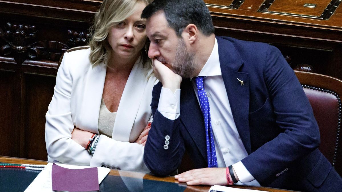 Italienische Ministerpräsidentin Meloni mit Minister Salvini