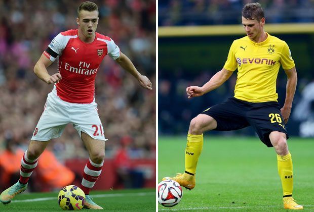 
                <strong>Calum Chambers vs. Lukasz Piszczek</strong><br>
                Erst 19 Jahre ist Calum Chambers alt. Trotzdem wechselte er für knapp 20 Millionen vor der Saison zu Arsenal. Spielerisch sind Piszczek und Chambers auf einem Level, doch die internationale Erfahrung bringt den Punkt für den Polen. Sieg Dortmund. Arsenal 0:2 BVB.
              