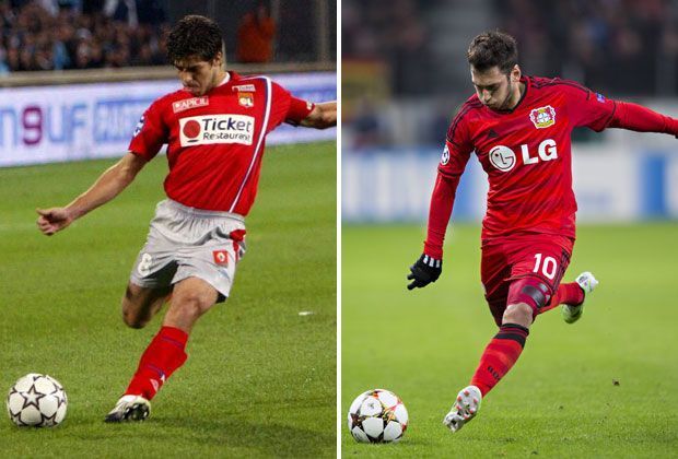 
                <strong>Calhanoglu: Die perfekte Juninho-Imitation</strong><br>
                Der Anlauf muss stimmen. Genau wie sein Vorbild läuft Calhanoglu in einem leichten Bogen an, um dem Ball mehr Drall geben zu können. Besonders wichtig dabei: Den Ball mit dem "richtigen Teil" des Fußes zu treffen. 
              