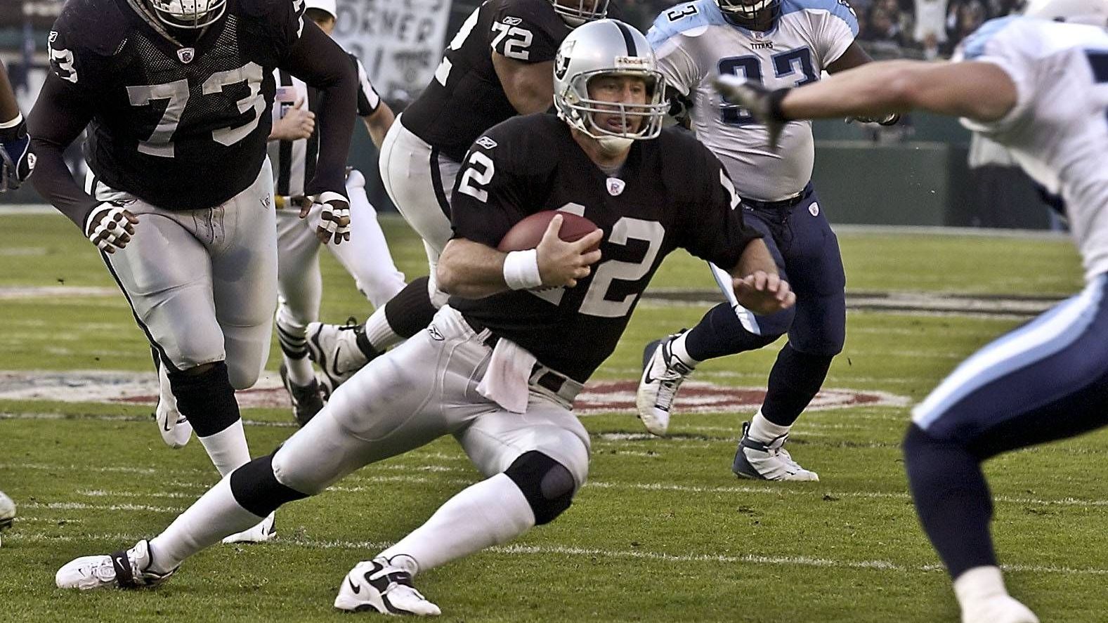 Team: Las Vegas Raiders<br>Letzter All-Pro-Quarterback: Rich Gannon<br>Jahr: 2002