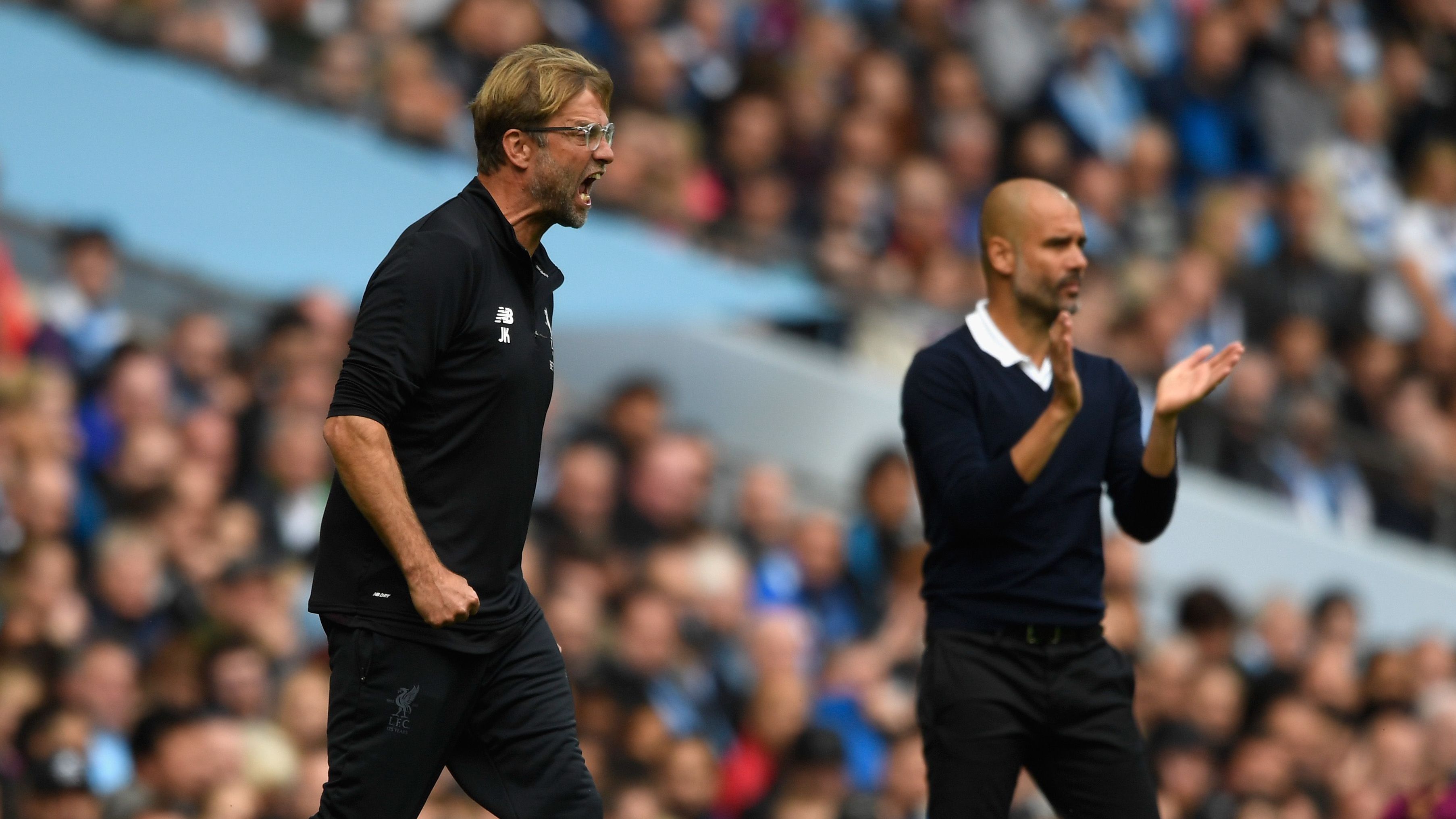 <strong>9. September 2017: City - Liverpool 5:0 (Premier League)</strong><br>Unter anderem zwei Tore von Leroy Sane sorgen für Guardiolas höchsten Erfolg über Klopp...