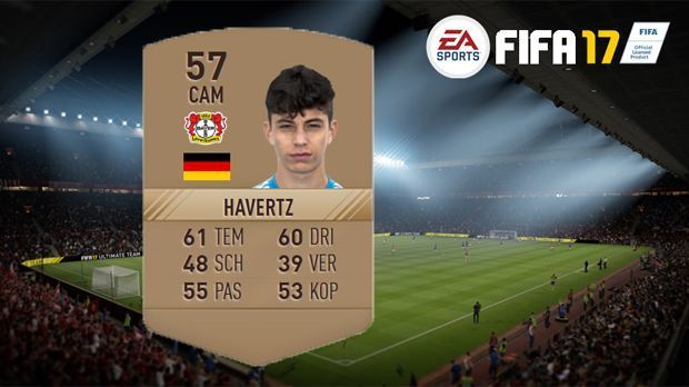 
                <strong>Kai Havertz</strong><br>
                Kai Havertz (Bayer Leverkusen) - Gesamt-Stärke: 57
              
