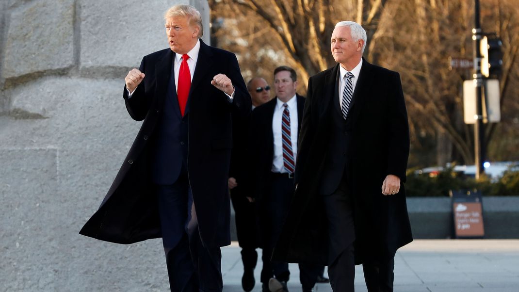 2020: Der damalige US-Präsident Trump und sein Vize Pence in Washington.