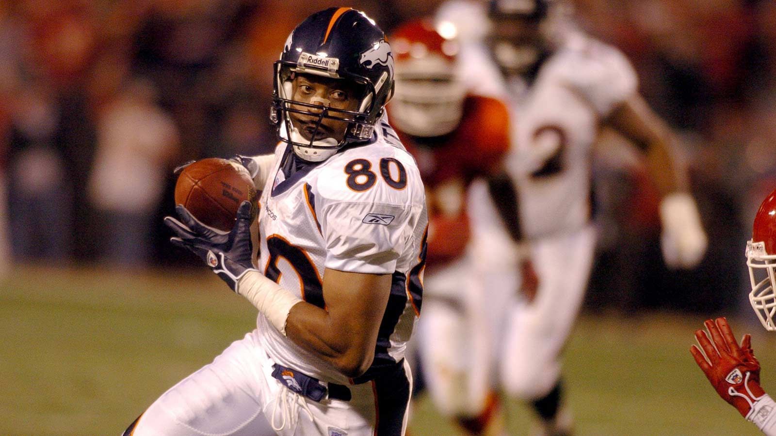
                <strong>Denver Broncos – Rod Smith</strong><br>
                &#x2022; 11.389 Receiving Yards<br>&#x2022; von 1995 bis 2006<br>
              
