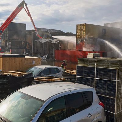 Großbrand im Hamburger Hafen