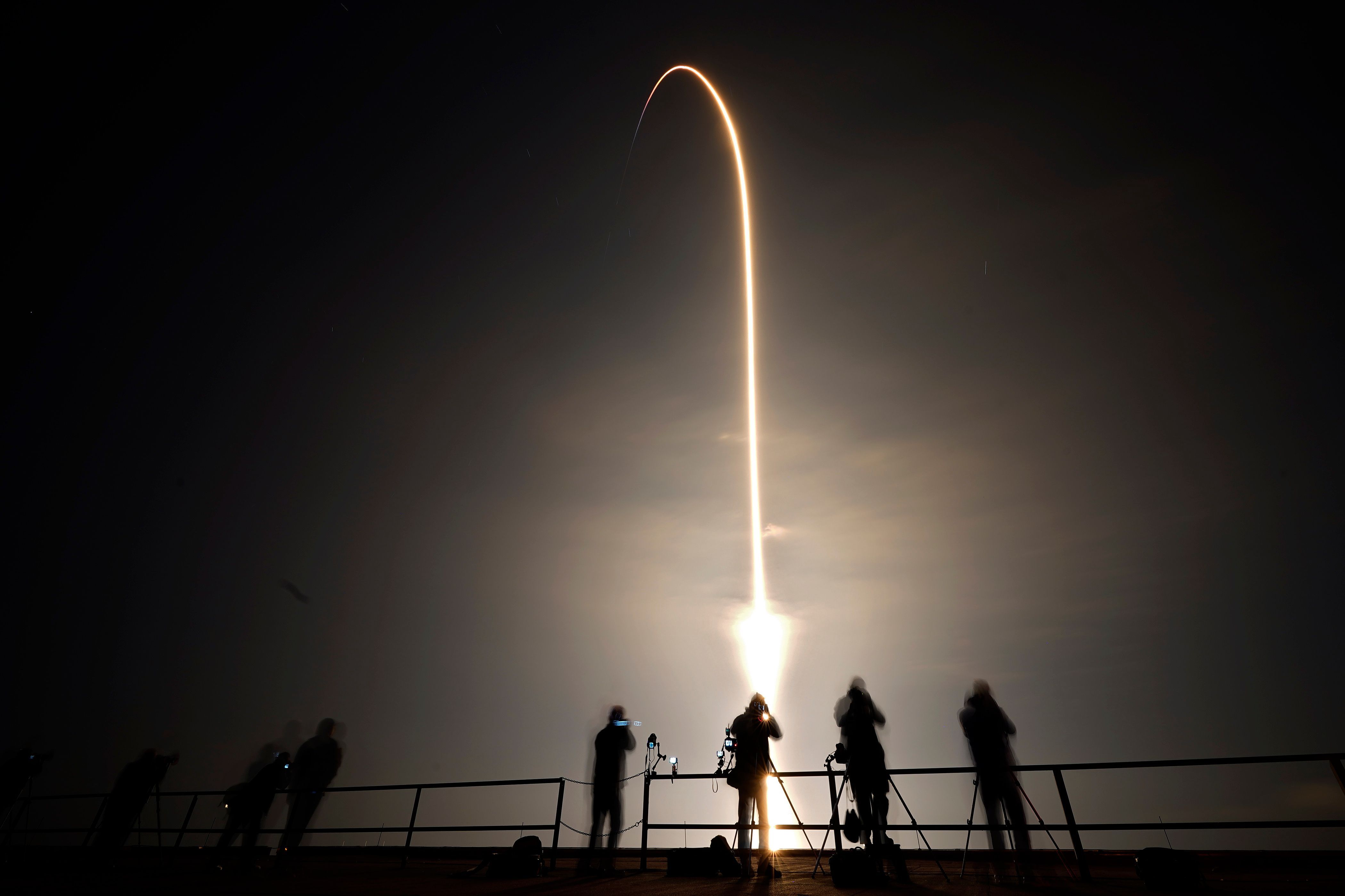2. März 2023: Eine SpaceX Falcon 9 Rakete mit der Raumkapsel Endeavour startet von der Rampe 39A des Kennedy Space Centers in Cape Canaveral. Zwei US-Amerikaner, ein Russe und ein Emirati sind gemeinsam zur Internationalen Raumstation ISS aufgebrochen. 