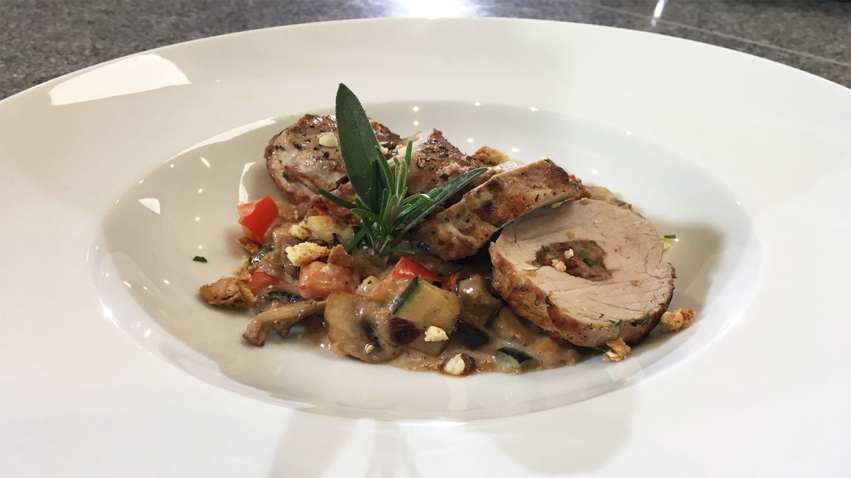 Schweinefilet auf süßem Ratatouille