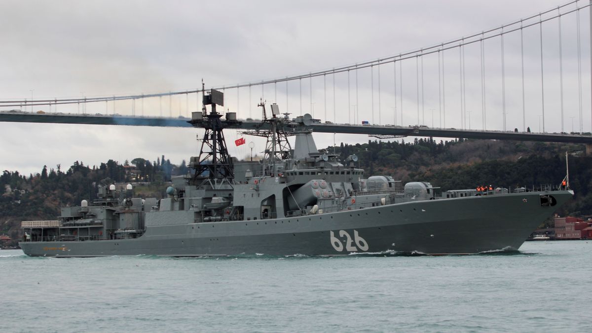 Der russische Zerstörer "Vize-Admiral Kulakow" musste vor der deutschen Ostsee-Insel Fehmarn eine Drohne abwehren. 