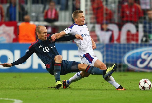 
                <strong>FC Bayern München - ZSKA Moskau 3:0</strong><br>
                In der zweiten Halbzeit macht Arjen Robben alles klar und belohnt sich für ein gutes Spiel. Der 29-Jährige wird per Alaba-Lupfer angespielt und kann den Ball aus acht Metern in die Maschen hauen
              