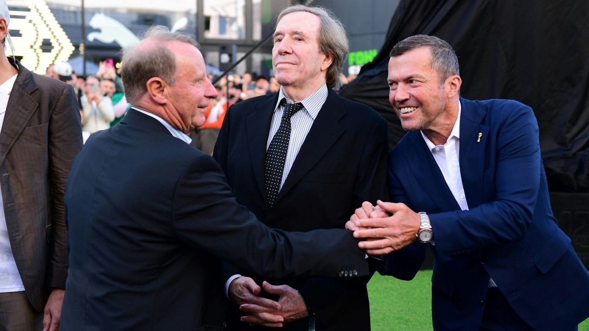 Berti Vogts, Günter Netzer, Lothar Matthäus (v.l.n.r.)